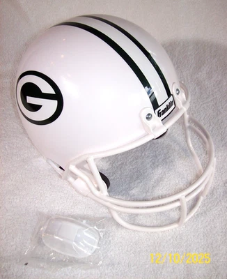 FRANKLIN GREEN BAY PACKERS БЕЛЫЙ ВНЕ МОЛОДЕЖИ МАЛЬЧИКОВ ДЕТСКИЙ ШЛЕМ И ПОДБОРОДОЧНЫЙ РЕМЕНЬ - Изображение 1 из 4