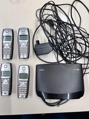 ISDN-Telefonanlage mit 4 Schnurlos-Telefonen, Gigaset SX255, 5x Gigaset S1 - Bild 1 von 4