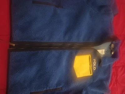 Chaqueta Sherpa Ralph Lauren Ski 92 Talla 2XB-Azul Cremallera Completa Chaqueta Polar. Foto 1 de 4