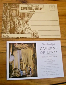 Hermoso folleto de recuerdos de las cavernas de Luray en el valle de Shenandoah - Imagen 1 de 2