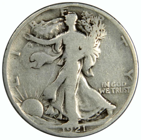 1921 WALKING LIBERTY HALF DOLLAR ~ SOLID VG ~ PRICED RIGHT! Cover