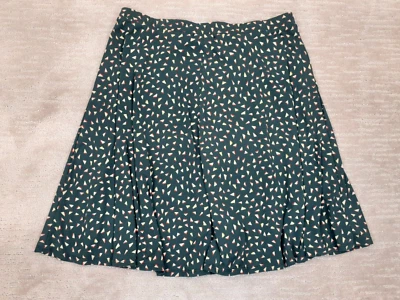 Falda Gilli Para Mujer 1X Plus Hunter Verde Geométrica Pull On Línea A Acampanada Elastizada Foto 1 de 4