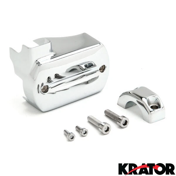 Tapa de depósito de líquido de frenos delantero cromado Master Cyclinder para Yamaha V-Star Foto 1 de 2