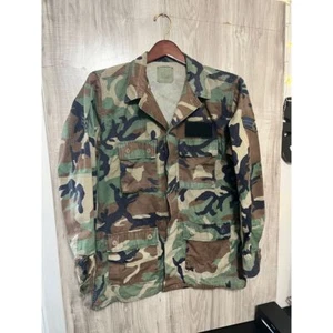 US Military BDU Jacket Coat Combat Woodland Camo Medium Long USGI Army - Picture 1 of 7