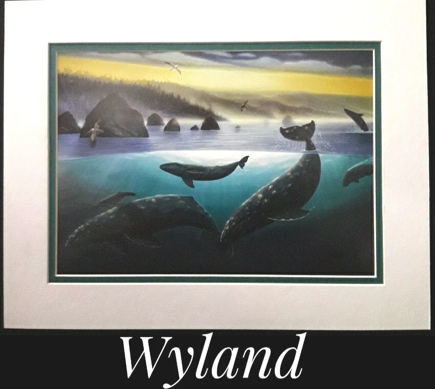 Wyland, 11" x 14" impressão de calendário de belas artes. Montado em núcleo de espuma sem ácido. NOVO! - Imagem 1 de 1