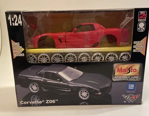 2002 MAISTO Assembly Line 1:18 Red Corvette Z06 Model Kit New Original Box 39989 - Picture 1 of 8