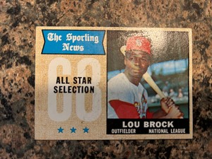 1968 Topps Lou Brock All Star 372