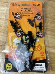 Collana Disney Topolino Halloween Pipistrelli Vampiro Luci LED Lampeggianti - Foto 1 di 6