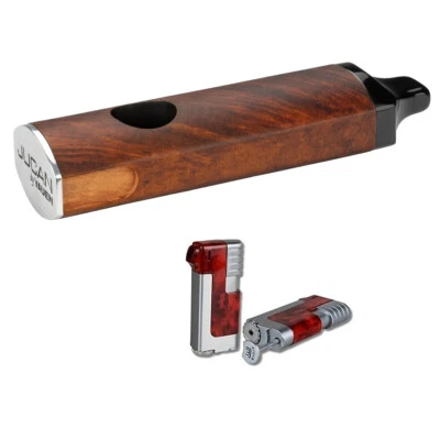 Vauen Pfeife Jucan 2 Weißpunktedition + Necuma Pfeifenfeuerzeug - Bild 1 von 4