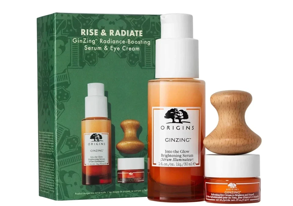 Origins Rise & Radiate GinZing Set 1oz Suero que Impulsa la Resplandor y Crema para Ojos 0,17oz Foto 1 de 1