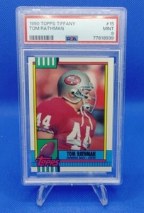 1990 Topps Tiffany #15 Tom Rathman San Francisco 49ers PSA 9