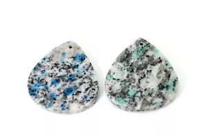 Raro ciondolo triangolo piatto perle pietre preziose lisce naturali originali AA - PP54 - Foto 1 di 3