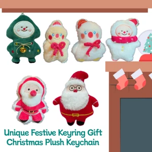 Brand New Cartoon Santa Keyring Keyfob Keychain BagCharm Ideal Christmas Gift - Picture 1 of 23