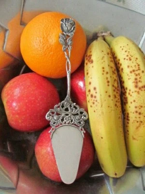 Plata 835 Antiguo Alemania Servidor de Pasteles Art Nouveau Rosas Florales Foto 1 de 4