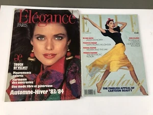 Elegance Paris French Langauge & Elle Dezember 1991 englischsprachiges Magazin - Bild 1 von 13