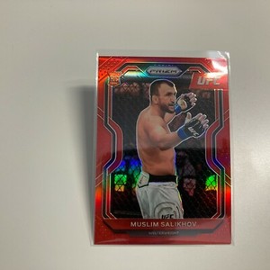 Muslim Salikhov 2021 Panini Prizm UFC Red Refractor RC Rookie Card 225/275 #29