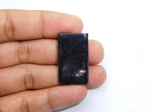 Amazing Quality Natural Black Nuummite Cabochon Loose Gemstone 47 Cts. ME-6006 - Picture 1 of 5