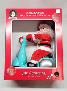 Mr Christmas Animated Scooting SANTA Lights - Music - Circles Around Tree- NEW - Picture 1 of 5