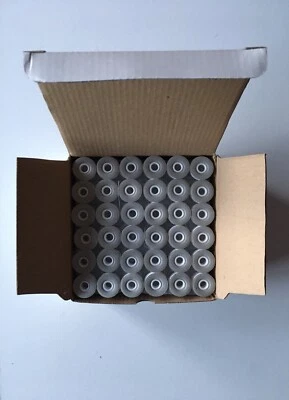 Melady Pre-wound  Polyester Bobbins 1 gross 144 pcs style L 60S/2, color White - Image 1 of 3