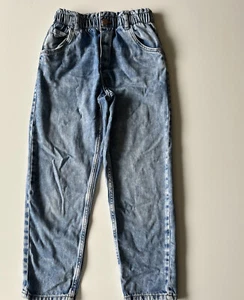 H&M Girls High Waist Jeans Size 7/8 Relaxed Denim - Picture 1 of 12