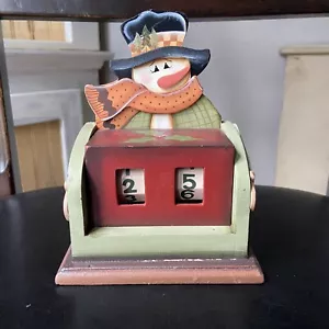 Holz Landhausstil Schneemann Countdown bis Weihnachtsdeko (99 Countdown Tage) - Bild 1 von 11