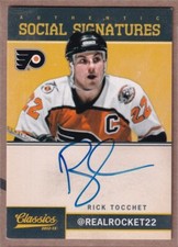 2012-13 Classics Signatures Social Signatures Rick Tocchet AUTO FLYERS CANUCKS
