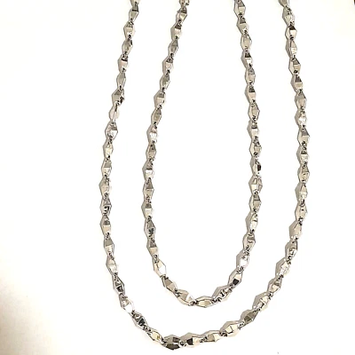 collana uomo maglia tubolare argento925 grammi 13,5 cm70 - Immagine 1 di 3