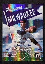 2023 Donruss Baseball Pennants #30 Warren Spahn - Milwaukee Brewers
