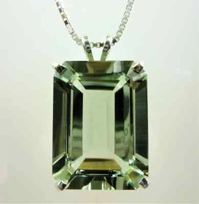 Impresionante colgante hecho a mano de plata de ley 925 con piedras preciosas de amatista verde AC-244 Foto 1 de 4