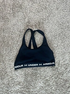 Under Armour Heatgear Black Fitted Racerback Sports Bra Youth Medium - Picture 1 of 3