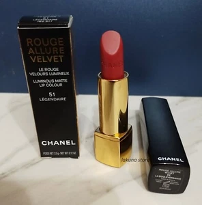 Chanel Rouge Allure Velvet Luminous Matte Lip Colour  #51 LEGENDAIRE  NIB - Picture 1 of 2