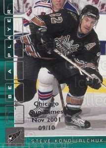 2001-02 BAP Memorabilia Chicago Sun Times Emerald #189 Steve Konowalchuk