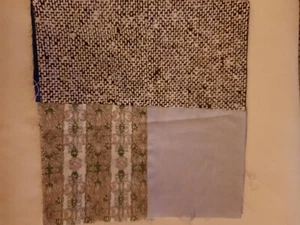 Lot of 17, 100% Cotton quilt blocks, 10X12 inch squares, a  variety of colors  - Picture 1 of 16