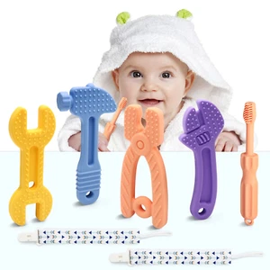 Baby Boy Toys - Baby Molar Teether Teething Toys 0-6 Months 6-12 - Soothe Babies - Picture 1 of 12