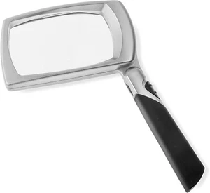 Carson LED Lighted 2.5X Power Rectangular Magnifier with Folding Collapsible Han - Picture 1 of 7