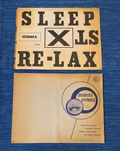 Vintage 1961 verkleidete Hypnose Broschüre & Tabelle von Hypnotic-Aids Supply Co., NY 15B - Bild 1 von 2
