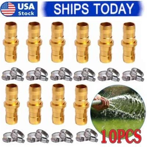 10pcs Garden Hose Repair Mender Kit Hose Connector 3/4 5/8 Male Connector Clamp - Picture 1 of 12