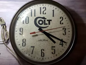 Vintage Colt Firearms Seth Thomas Advertising Wall Clock USA Armory Gun Range - Picture 1 of 9