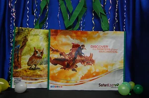 2 Large Tote Bags Dragon Dinosaurs Ocean Forest Creatures Large Tote Bags Safari - Picture 1 of 11