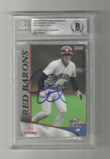 Signed 2002 CHASE UTLEY Scranton Wilkes Barre Red Barons Card 23 Beckett Slabbed