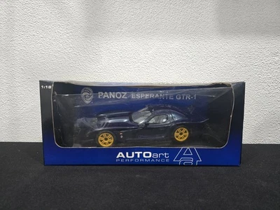 MIB RARE AUTOART 1/18 SCALE PERFORMANCE PANOZ ESPERENTE GTR-1 GREEN MODEL CAR  - Image 1 of 4