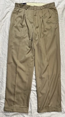 [152] Pantalón Polo Ralph Lauren Plisado Inverso 33x30 (34x29.5) Poliéster Foto 1 de 4