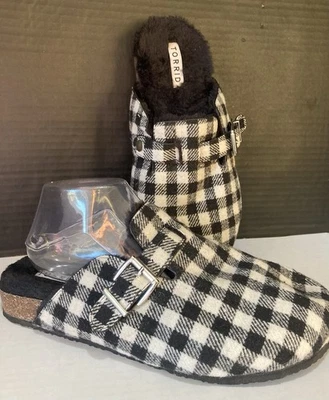 Zapatillas tórridas para mujer a cuadros sin cordones zueco hebilla suela Eva a cuadros 11 WW Foto 1 de 4