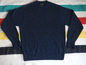 Suéter Pullover Pendleton Azul Marino Clásico 100% Lana Lodge Camp Para Hombres L - Imagen 1 de 5