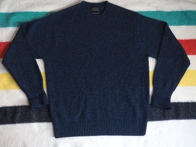 Pendleton Navy Blue Classic 100% Wool Lodge Camp Pullover Sweater Mens L - Image 1 of 4