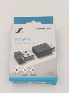 Sennheiser BTD 600 Adattatore USB Bluetooth USB-A USB-C aptX Streaming Alta Qualità - Foto 1 di 5