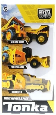 Tonka ~ Mighty Dump, Front Loader, Bulldozer ~ Metel~ 3 Vehicles - Image 1 of 4