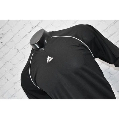 Adidas Camisa de Gimnasio Camiseta Para Hombre Talla Grande Fútbol Poliéster Rendimiento Negro Blanco Foto 1 de 4