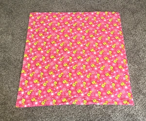 Vintage Tweety Vogel Looney Tunes rosa Baby Kleinkind Krippe Decke Baumwolle hausgemacht - Bild 1 von 7