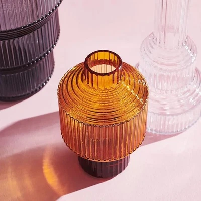 Kosta Boda Pavilion Vase Dark Amber 134mm • Handblown Scandinavian Art Glass • M - Image 1 of 4